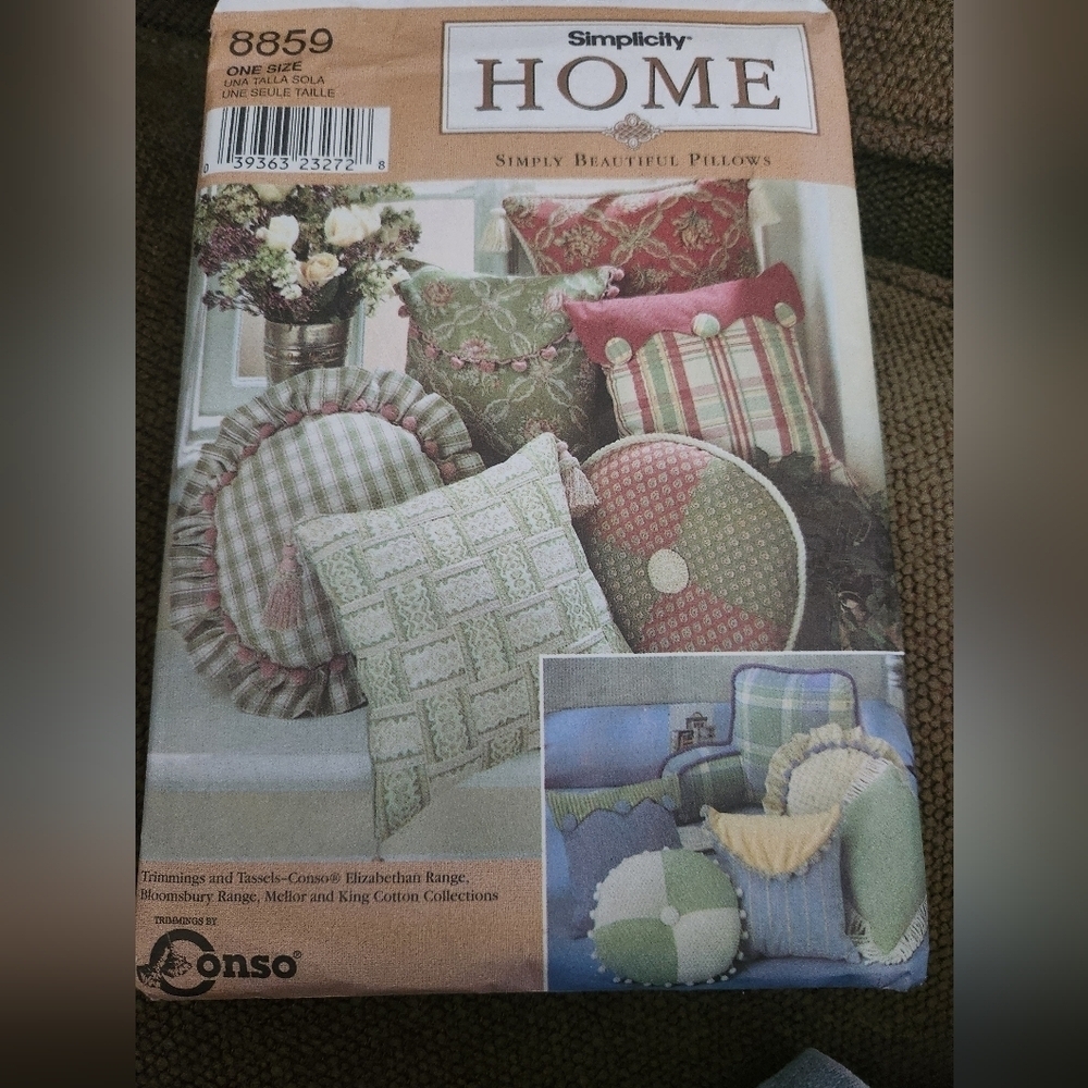 Simplicity 8859 ~ Simply Beautiful Pillows (6 Styles) Sewing Pattern